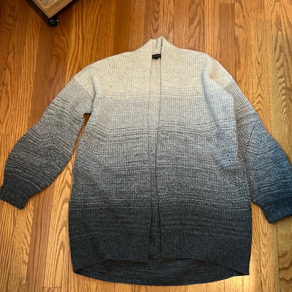 Athleta wool/cashmere grey ombré cardigan